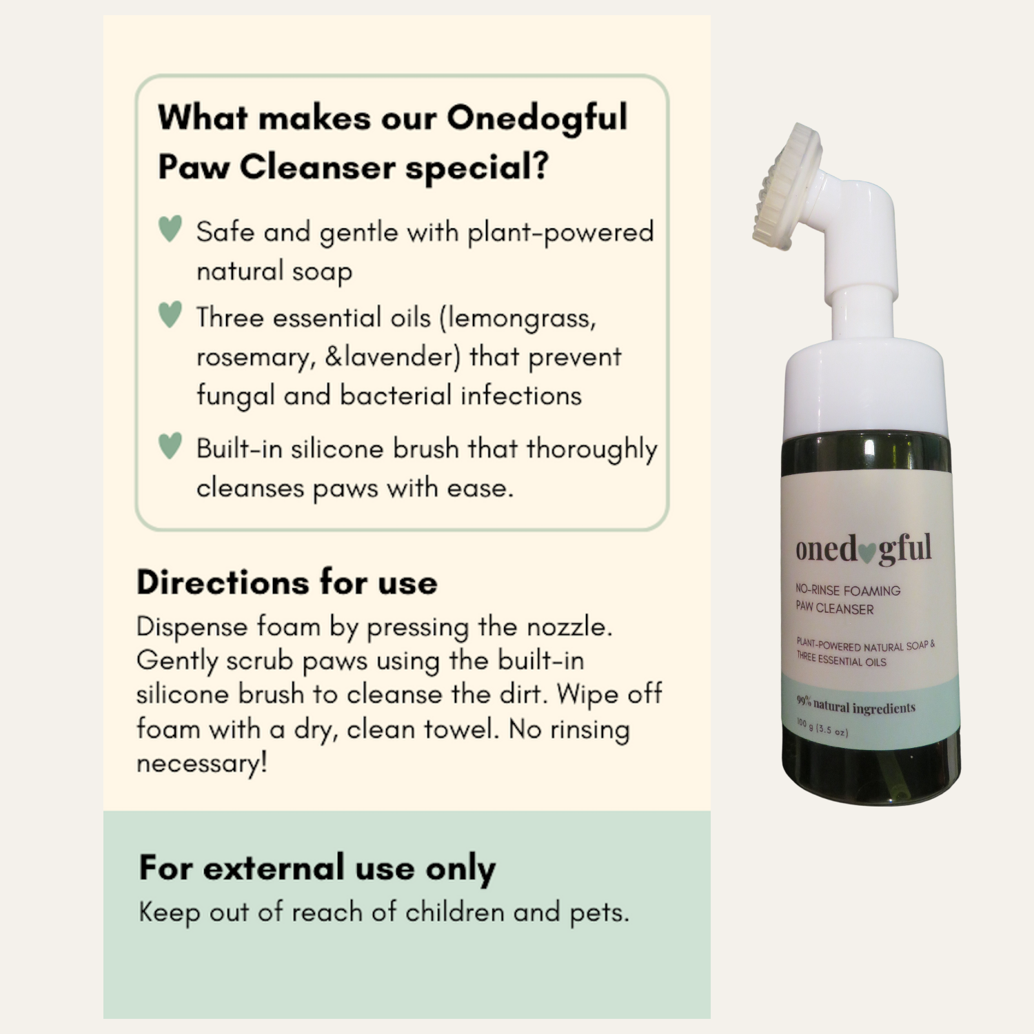 Dog Paw Care Set | Dog Coat & Paw Care Set | Onedogful