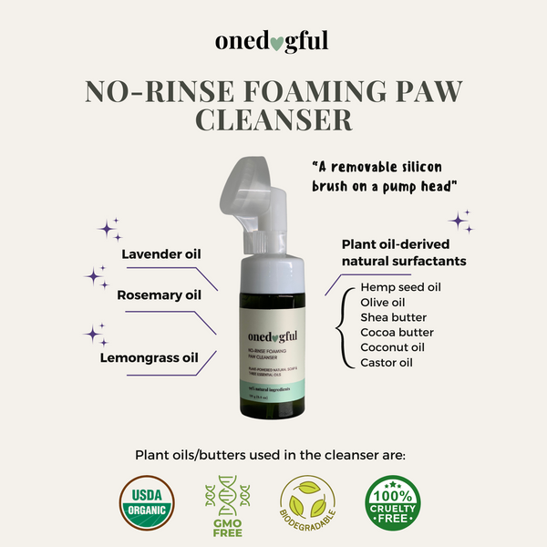 Paw Cleanser Foam | Dog Paw Cleanser Foam | Onedogful